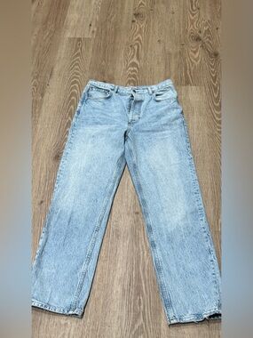 Free People We The Free Zane Mid Rise Straight Jeans Size 29 Light Wash